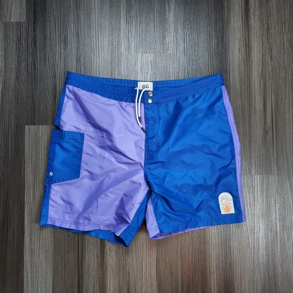 Urban Outfitters BDG Men's Colorblocked Board Short Large Purple Blue